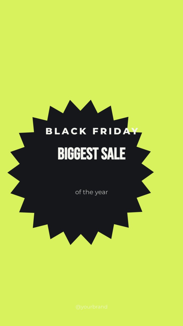 Black friday Promo Story — editable marketing template