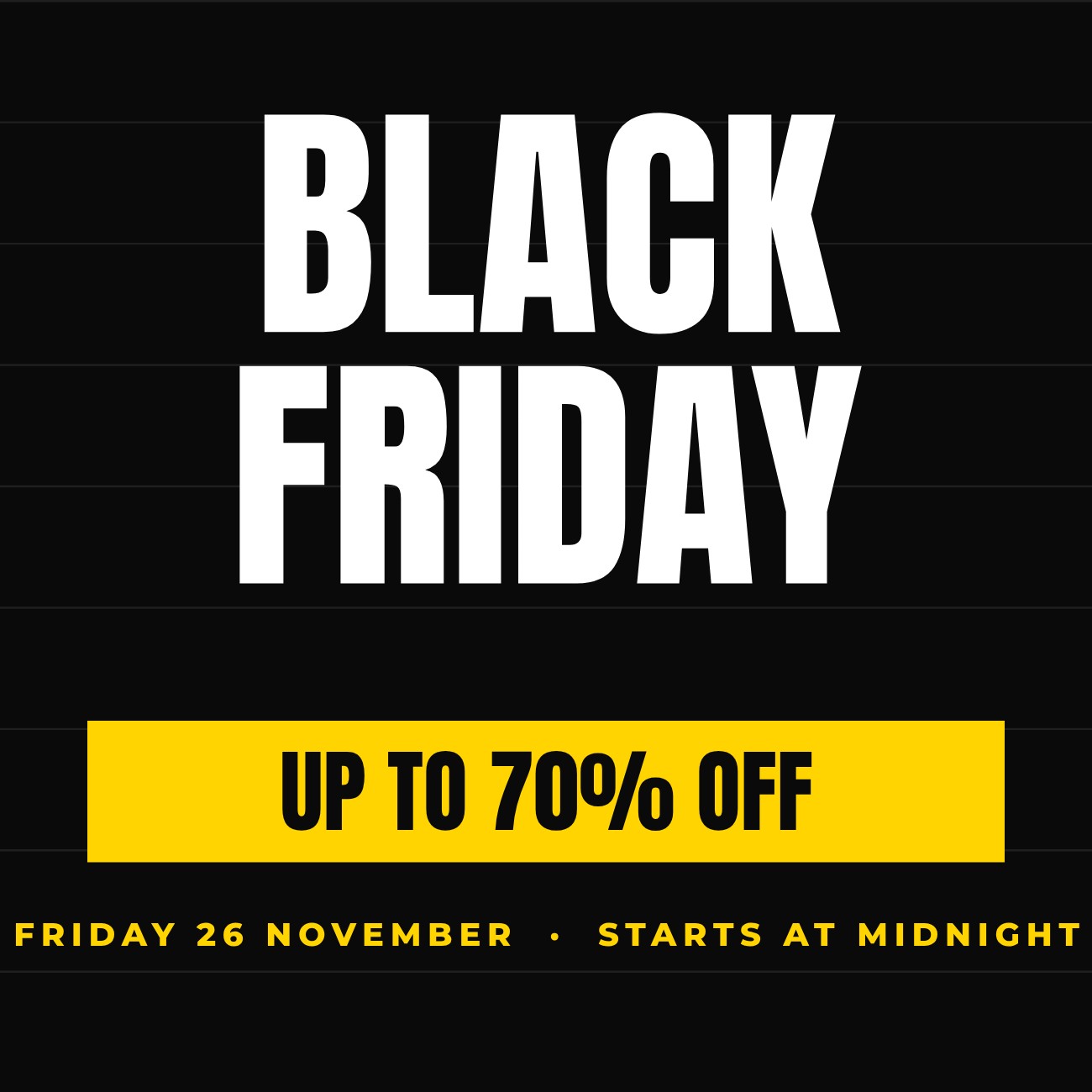 Black Friday Sale Post — editable social media template