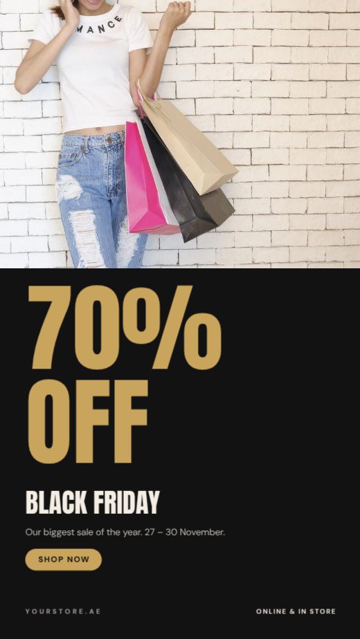 Black Friday Sale Story — free sale poster template