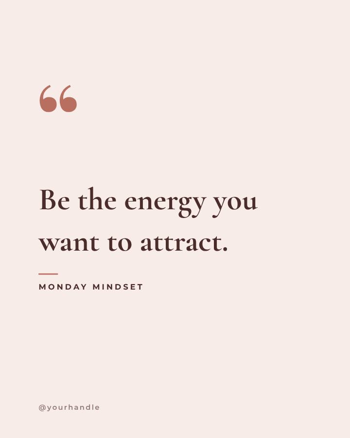 Blush Be the energy Quote Post — editable social media template