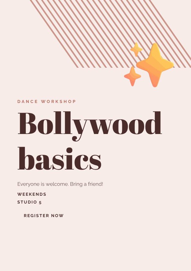 Blush Bollywood basics Poster — editable marketing template
