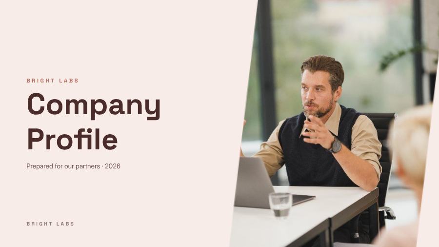 Blush Company Profile Presentation Modern — editable business template