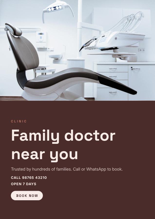 Blush Family doctor near you Clinic Flyer — editable business template