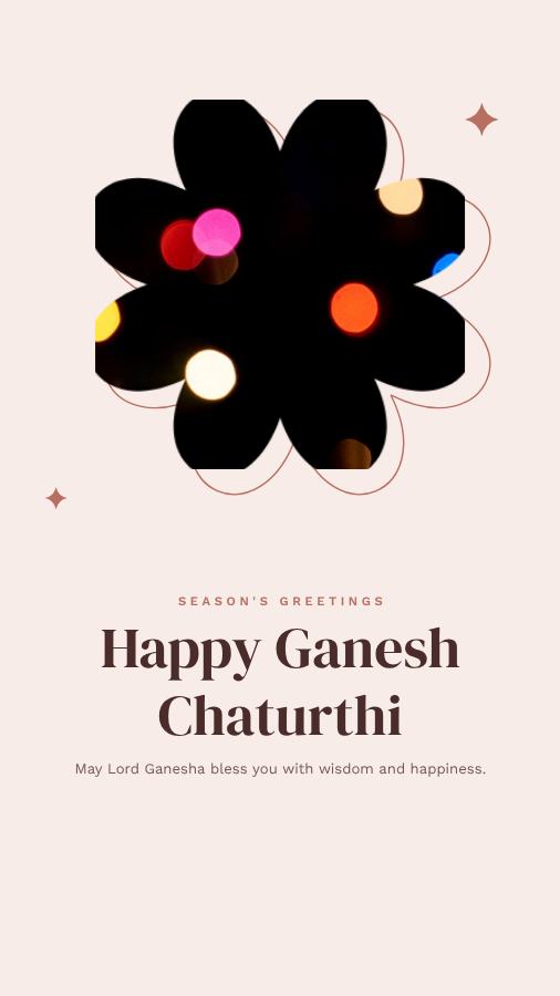 Blush Ganesh Chaturthi Wishes Story — editable festivals template
