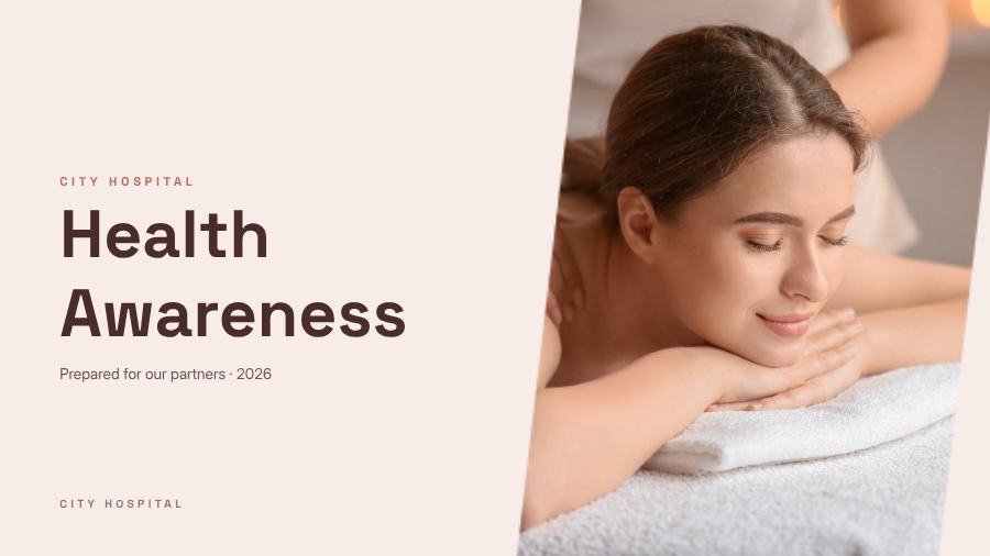 Blush Health Awareness Presentation Modern — editable business template