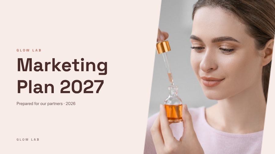 Blush Marketing Plan 2027 Presentation Modern — editable business template