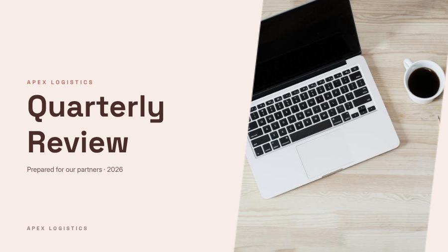 Blush Quarterly Review Presentation Modern — editable business template