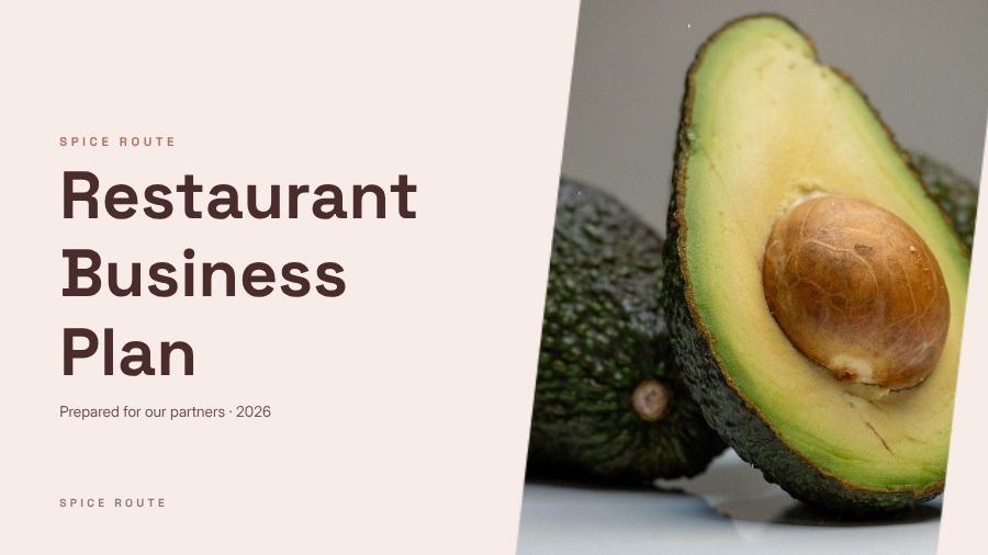 Blush Restaurant Business Plan Presentation Modern — editable business template