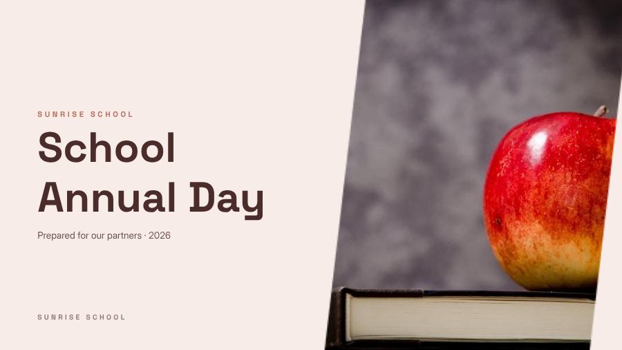 Blush School Annual Day Presentation Modern — editable business template