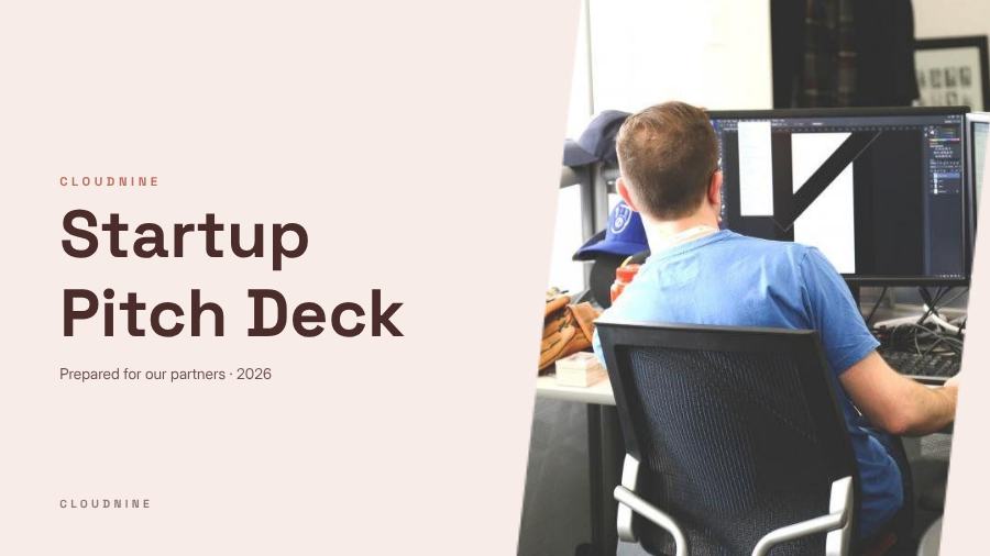 Blush Startup Pitch Deck Presentation Modern — editable business template