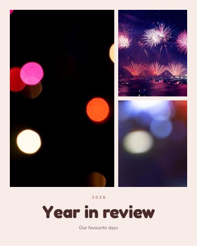 Blush Year in review 3 Photo Collage template