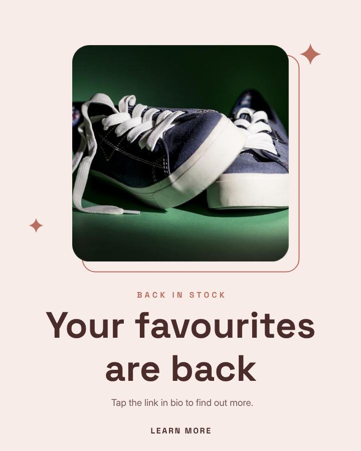 Blush Your favourites are back Announcement Post — editable social media template