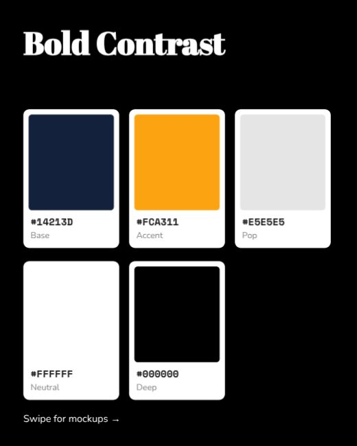 Bold Contrast Colour Palette Post template