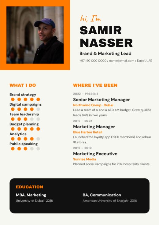 Bold Creative Resume