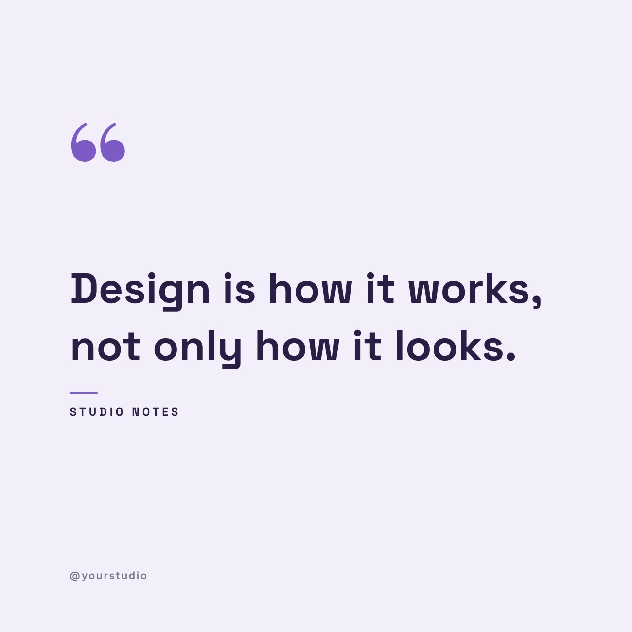 Bold Lilac Quote Post — editable social media template
