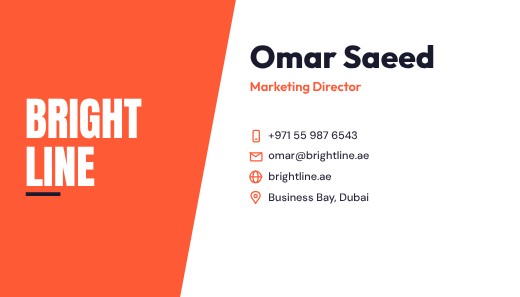 Bold Split Colour Business Card
