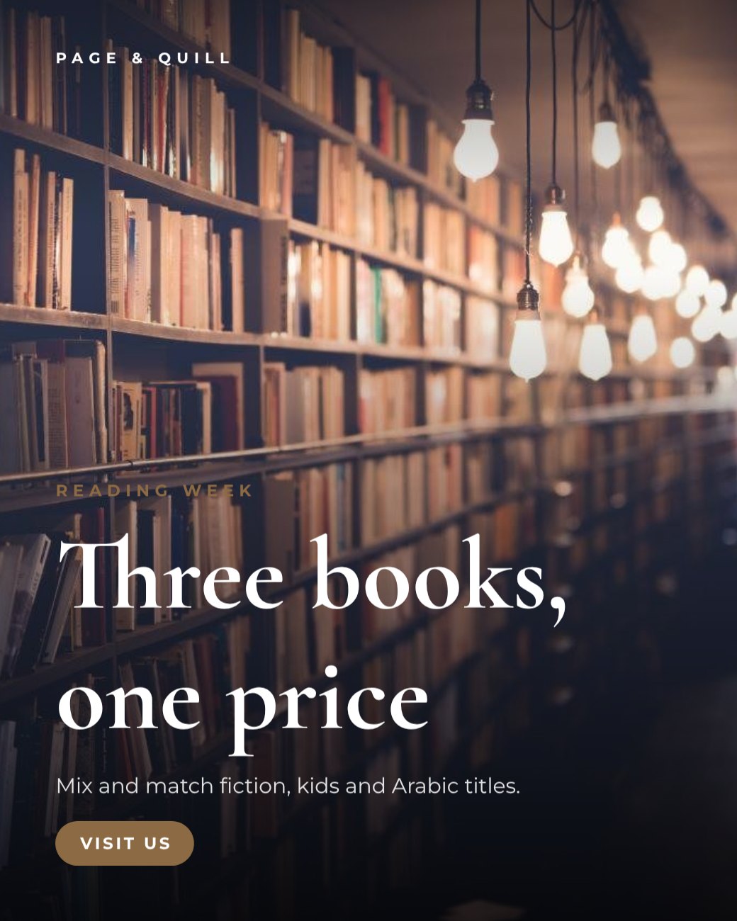 Bookstore Promo Post — editable marketing template