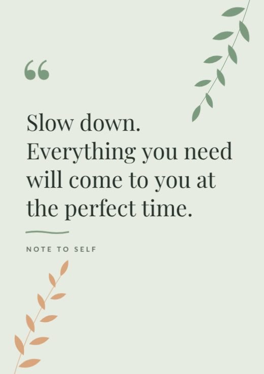 Botanical Calm Quote Poster template