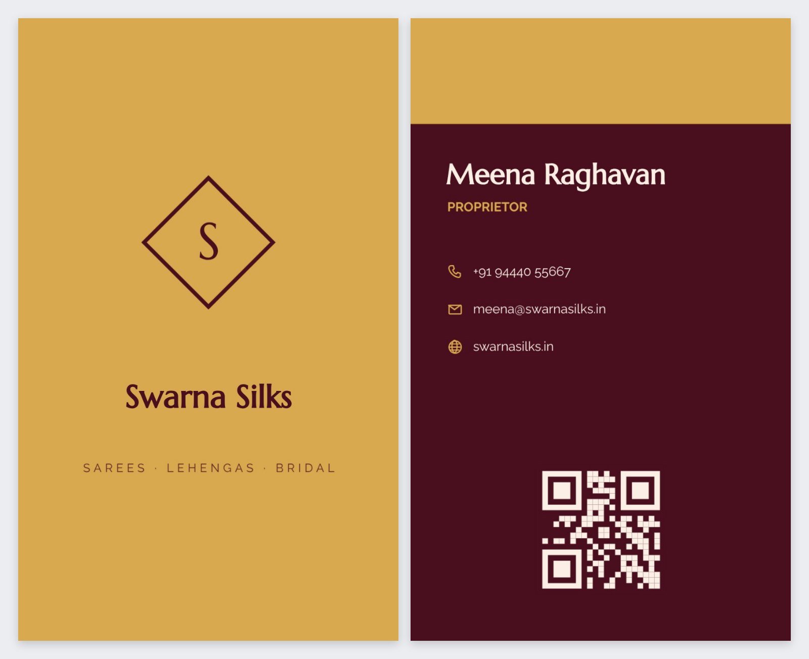Boutique Portrait Card — editable business template