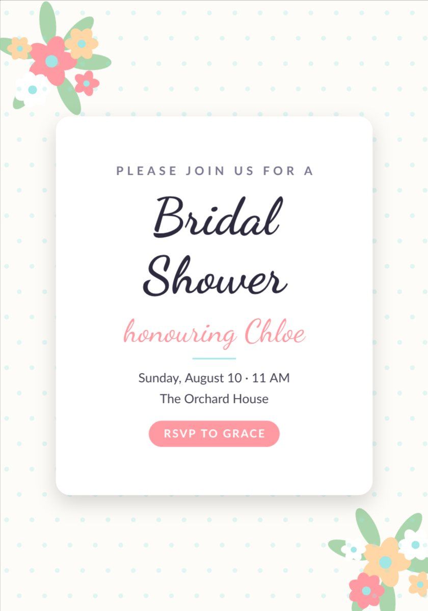 Bridal Shower Brunch — editable wedding template