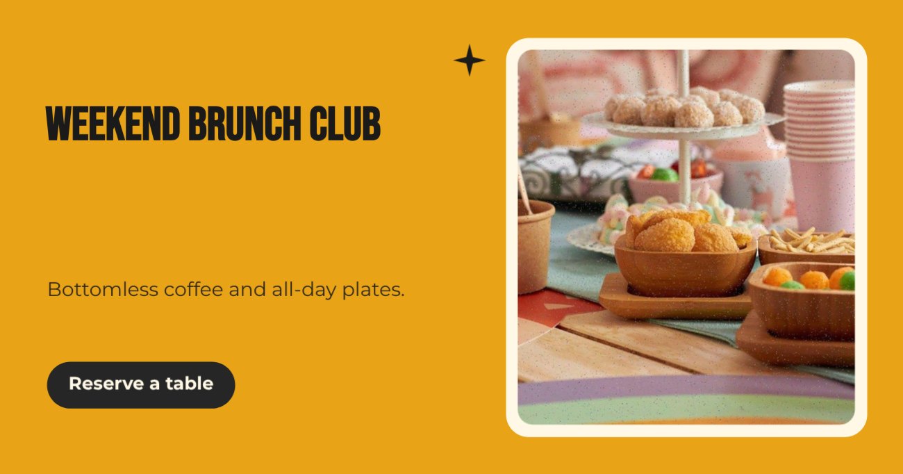 Brunch Facebook Banner — editable social media template
