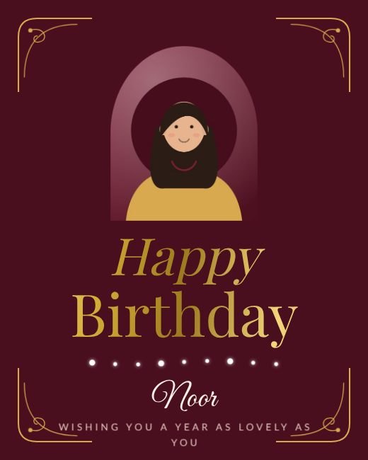 Burgundy Jewelled Birthday Post template