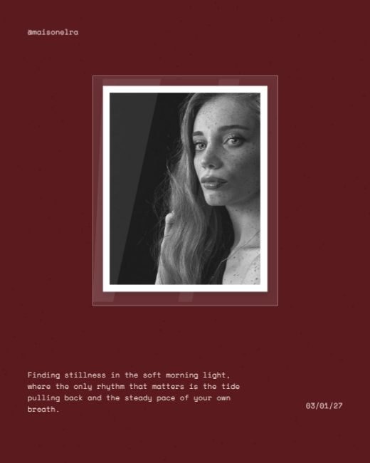 Burgundy Photo Sleeve Quote template