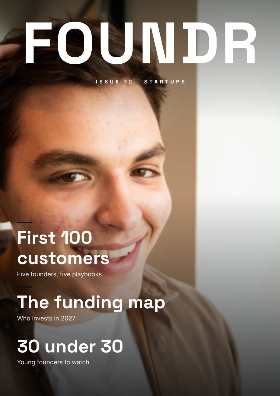 Business Magazine Cover — editable marketing template