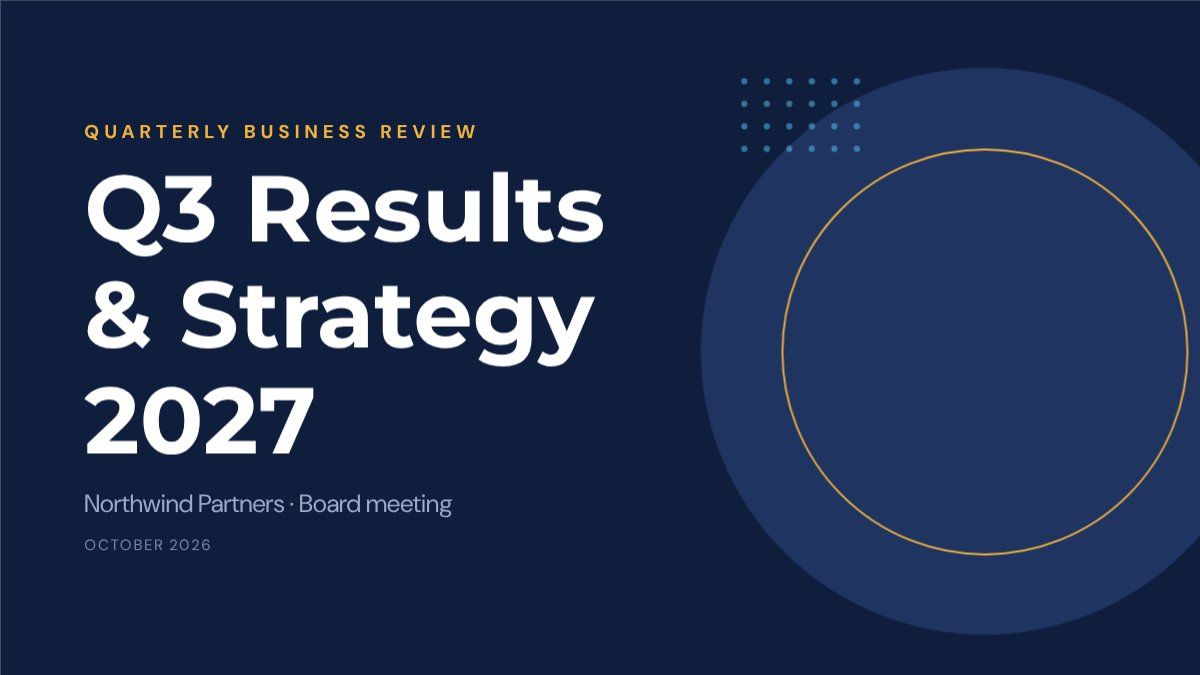 Business Presentation Title — editable business template