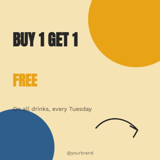 Buy 1 get 1 Promo Post template