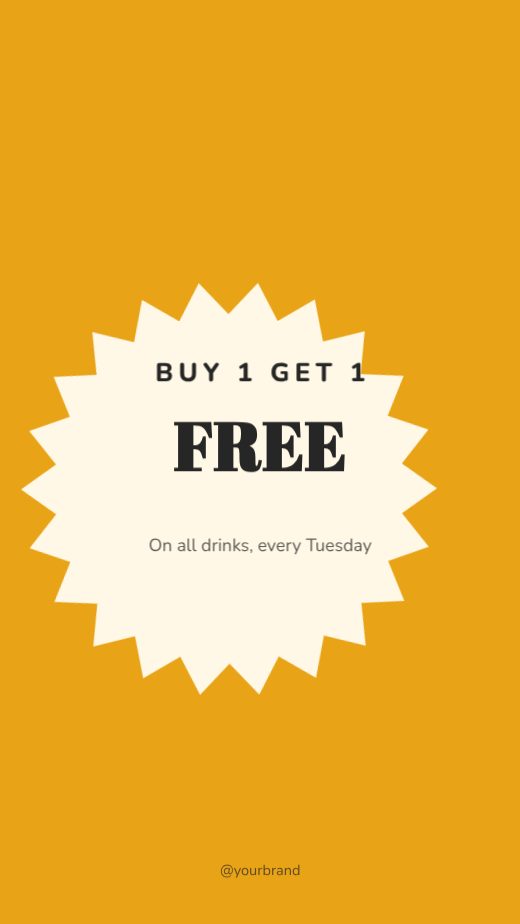 Buy 1 get 1 Promo Story template