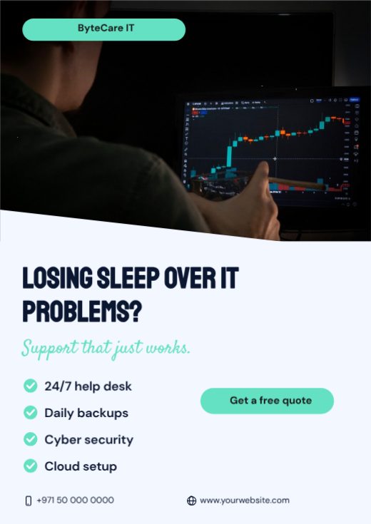 ByteCare IT Question Flyer template