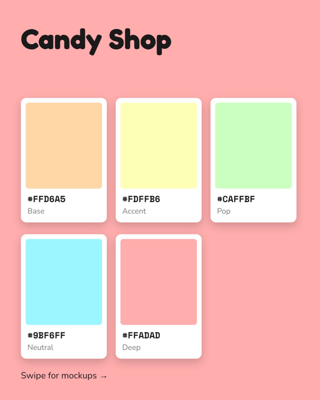 Candy Shop Colour Palette Post — editable social media template