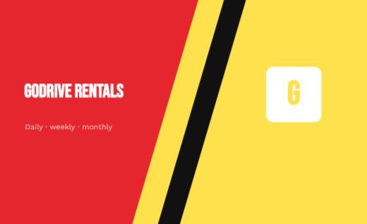 Car Rental Diagonal Card template