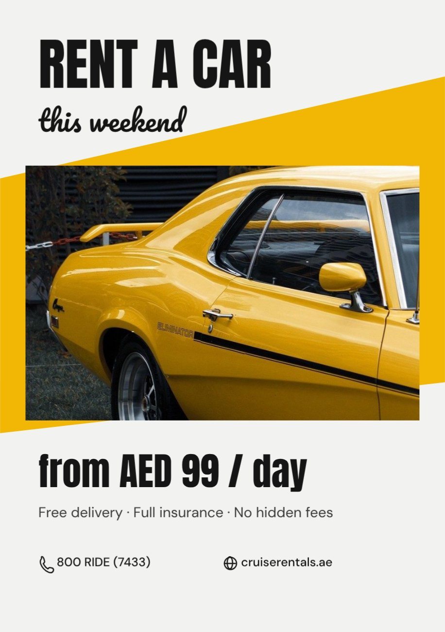 Car Rental Weekend Deal Flyer — editable marketing template