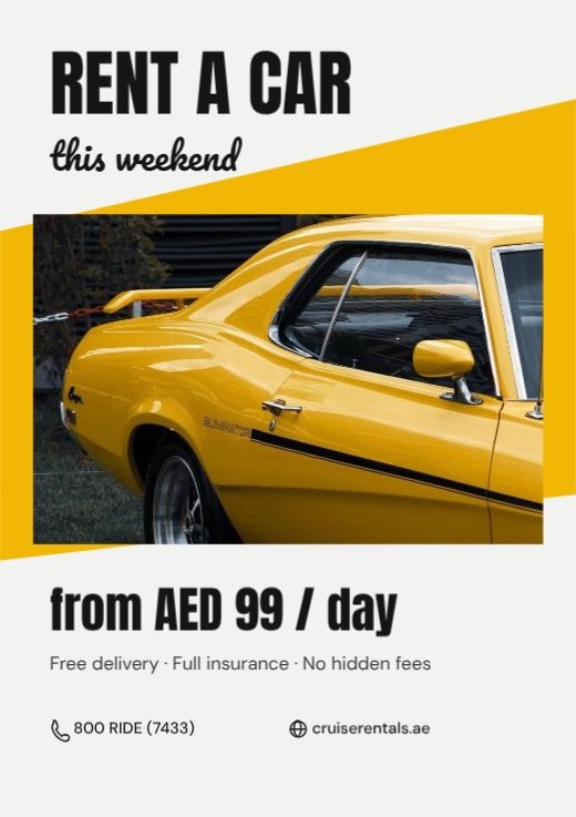 Car Rental Weekend Deal Flyer template