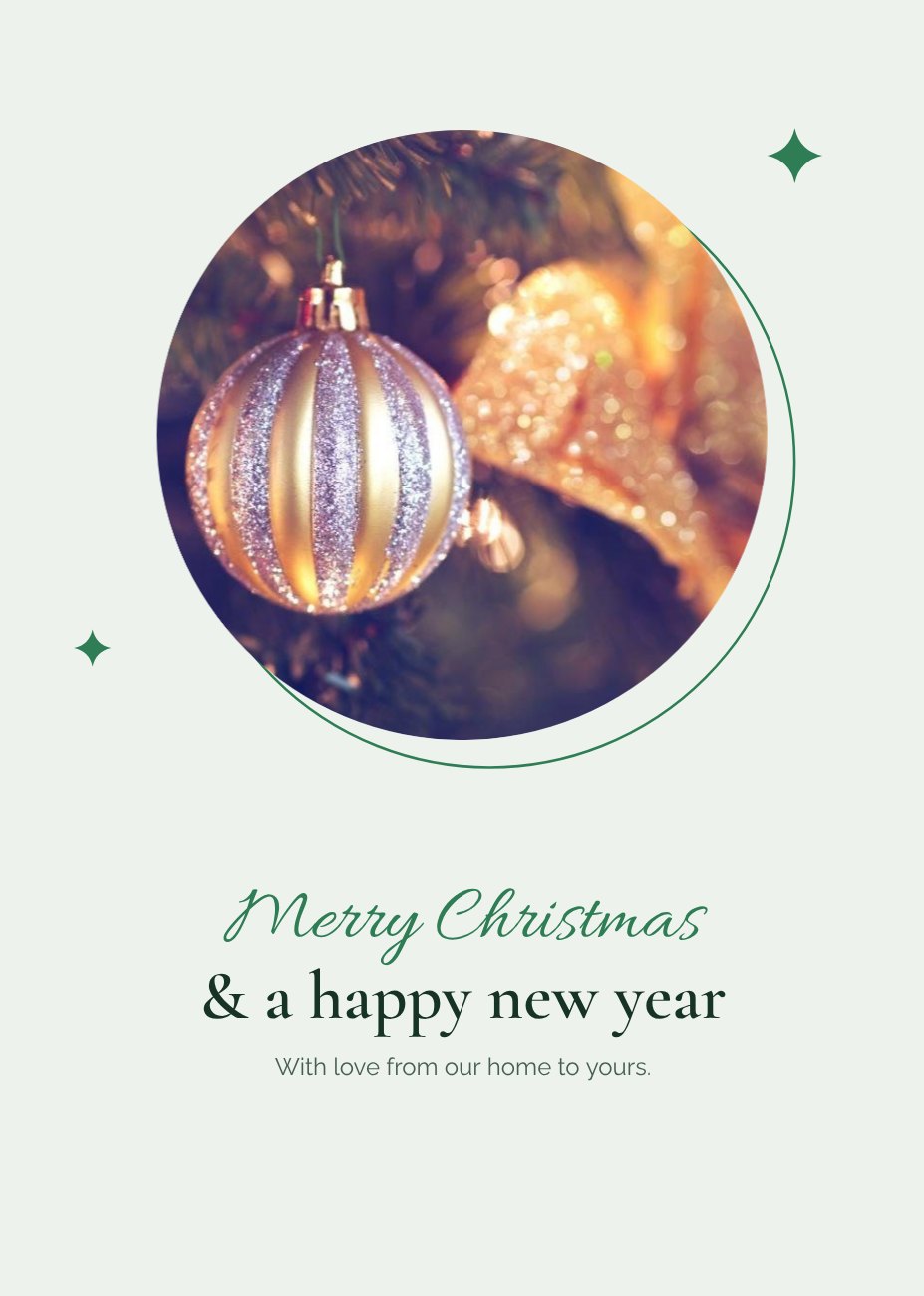 Christmas Greeting Card — editable festivals template
