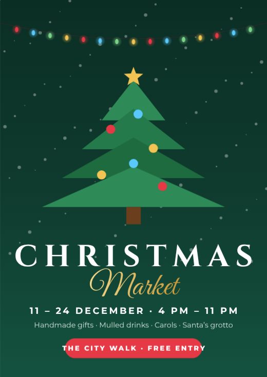Christmas Market Poster template
