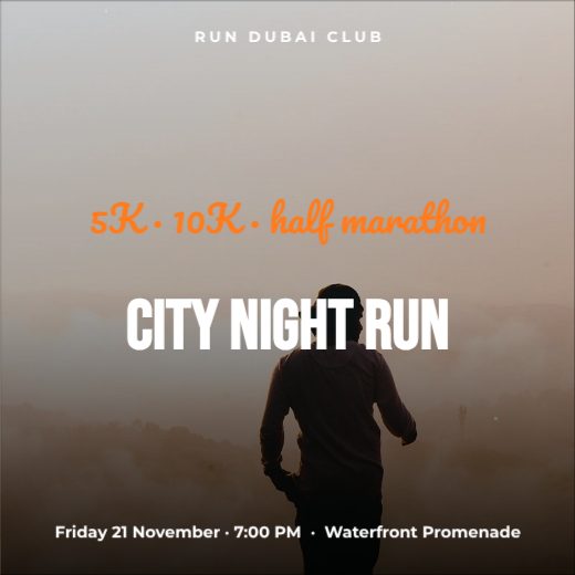 City Night Run Sports Post template
