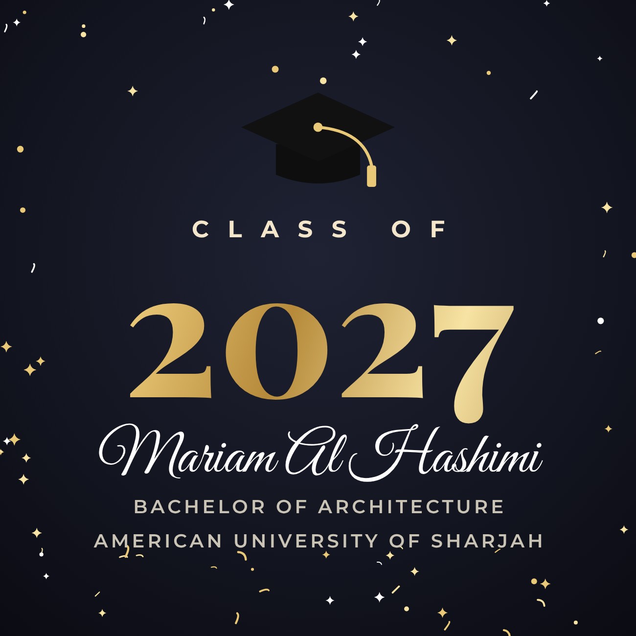 Class of 2027 Gold Announcement — editable certificates template