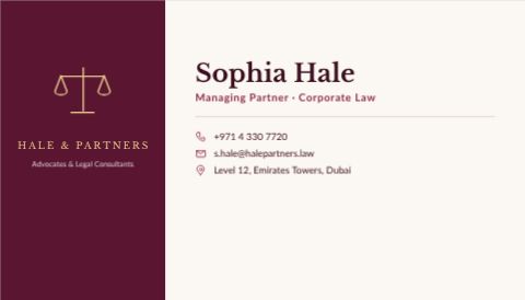 Classic Counsel Card template