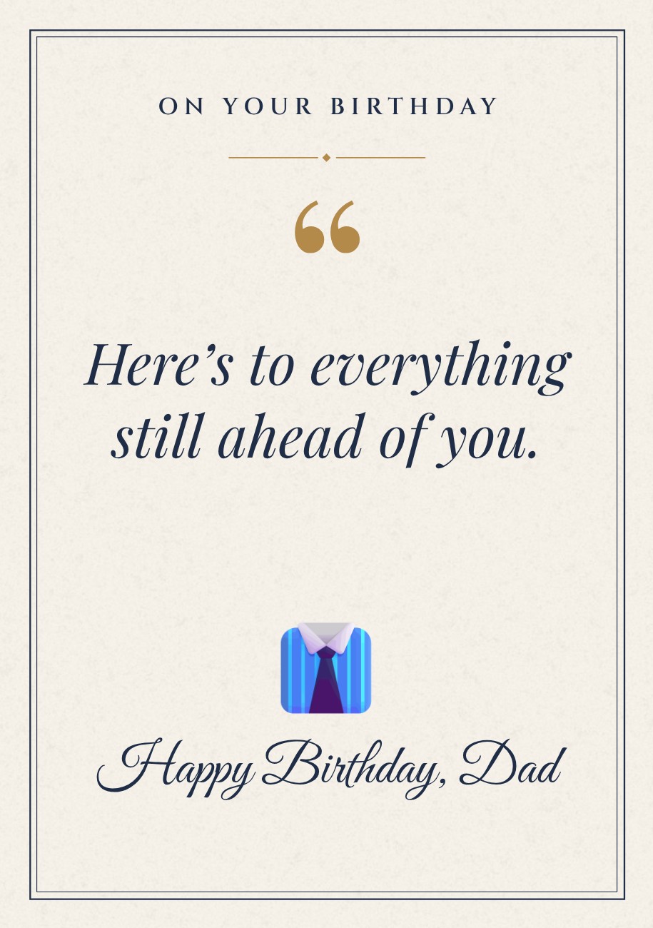 Classic Quote Dad Birthday Print — editable birthday template