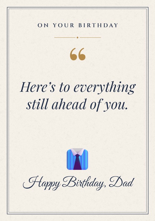 Classic Quote Dad Birthday Print — free print design template