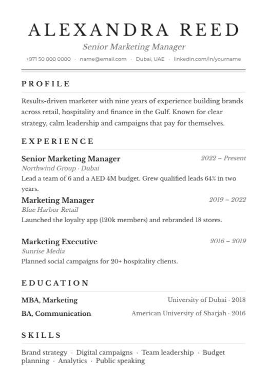 Classic Serif Resume