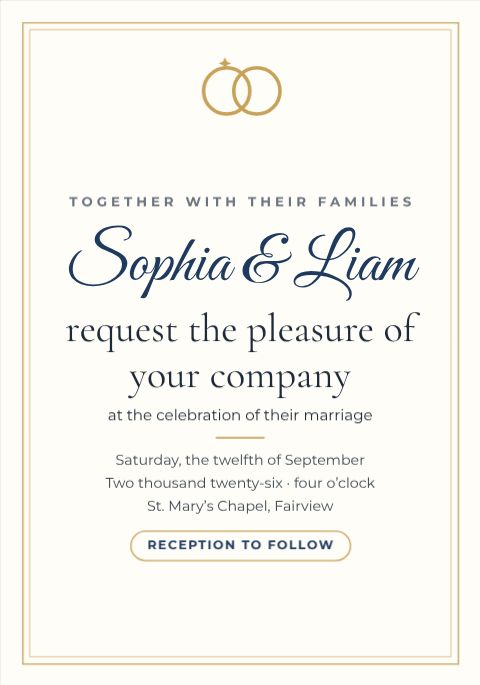 Classic Wedding Invitation template