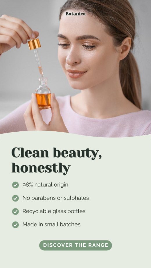 Clean Beauty Ingredient Story — free salon flyer template