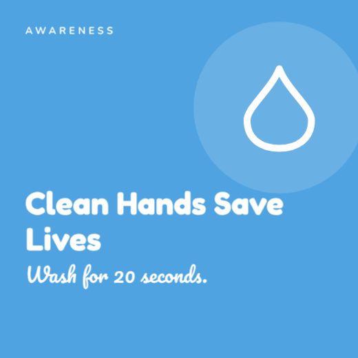 Clean Hands Save Lives Awareness Post template
