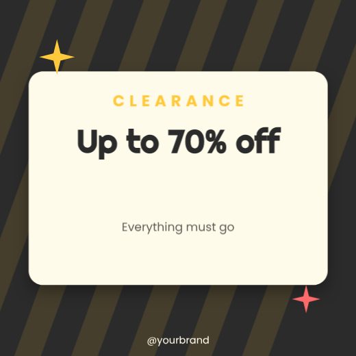Clearance Promo Post template