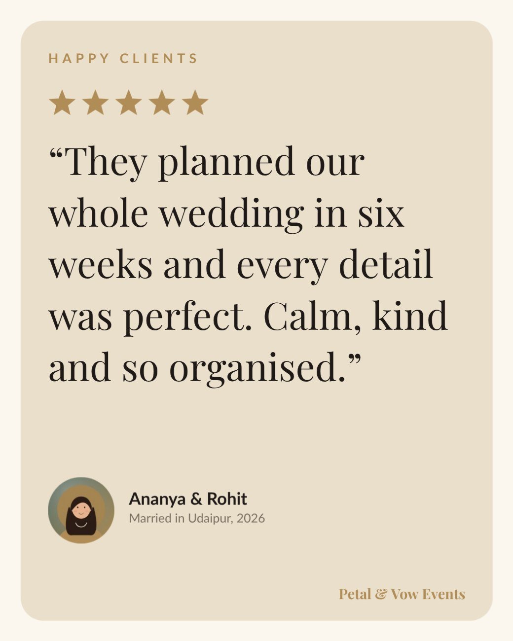 Client Review Testimonial Post — editable social media template