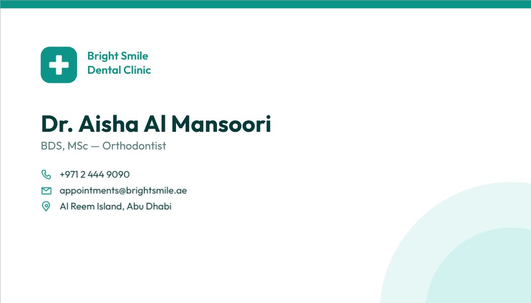 Clinic Clean Card — editable business template